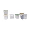 Set van 6 glazen bewaarpotjes - Natural color mix - 250 ml